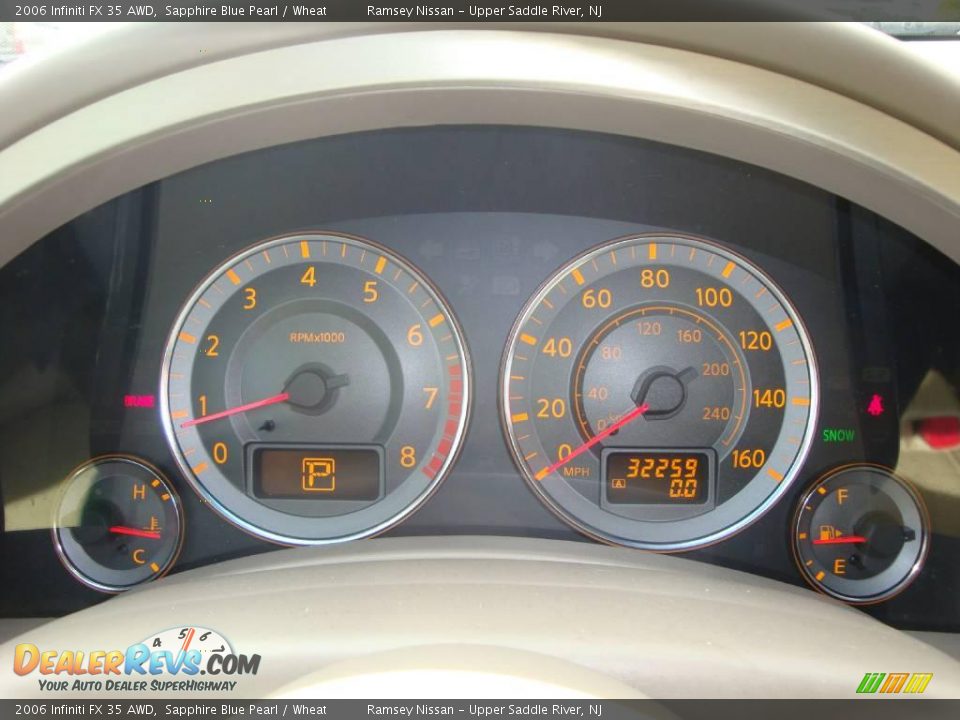 2006 Infiniti FX 35 AWD Sapphire Blue Pearl / Wheat Photo #35