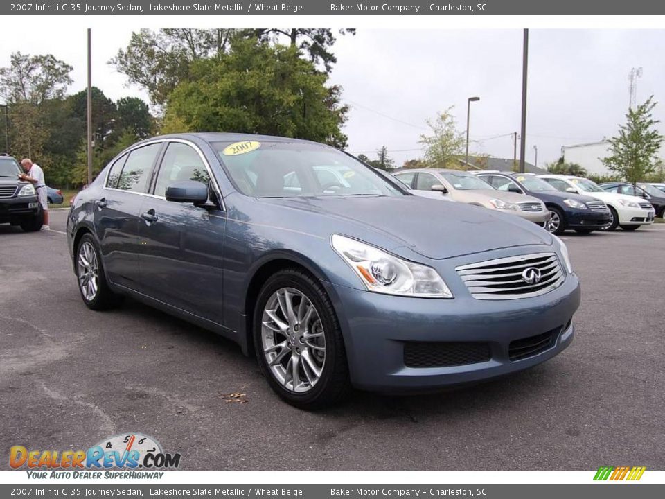 2007 Infiniti G 35 Journey Sedan Lakeshore Slate Metallic / Wheat Beige Photo #1