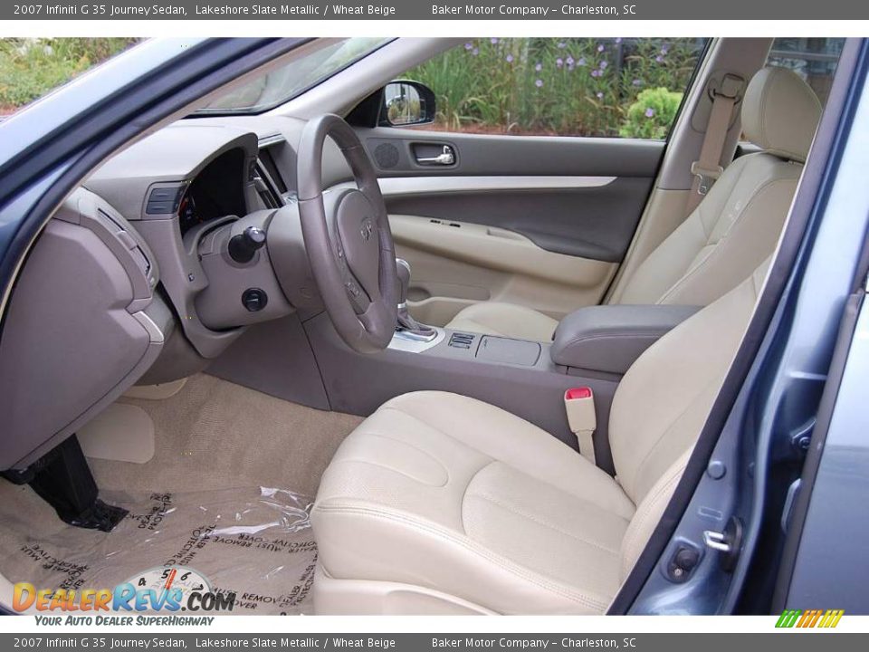 2007 Infiniti G 35 Journey Sedan Lakeshore Slate Metallic / Wheat Beige Photo #5