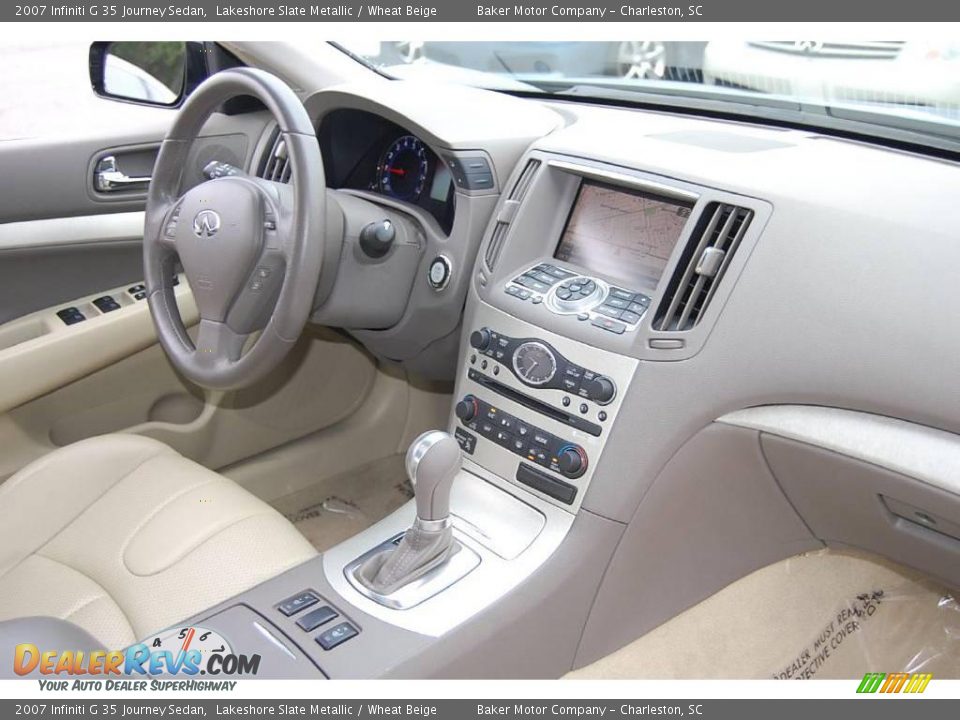 2007 Infiniti G 35 Journey Sedan Lakeshore Slate Metallic / Wheat Beige Photo #11