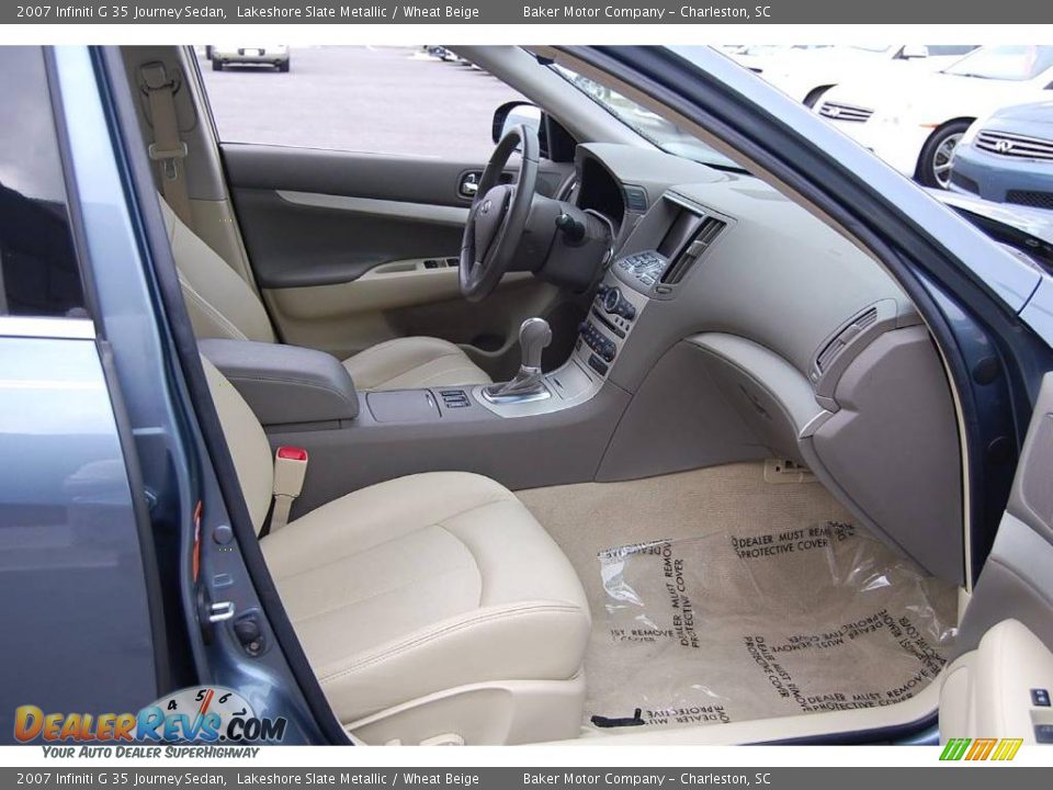2007 Infiniti G 35 Journey Sedan Lakeshore Slate Metallic / Wheat Beige Photo #12