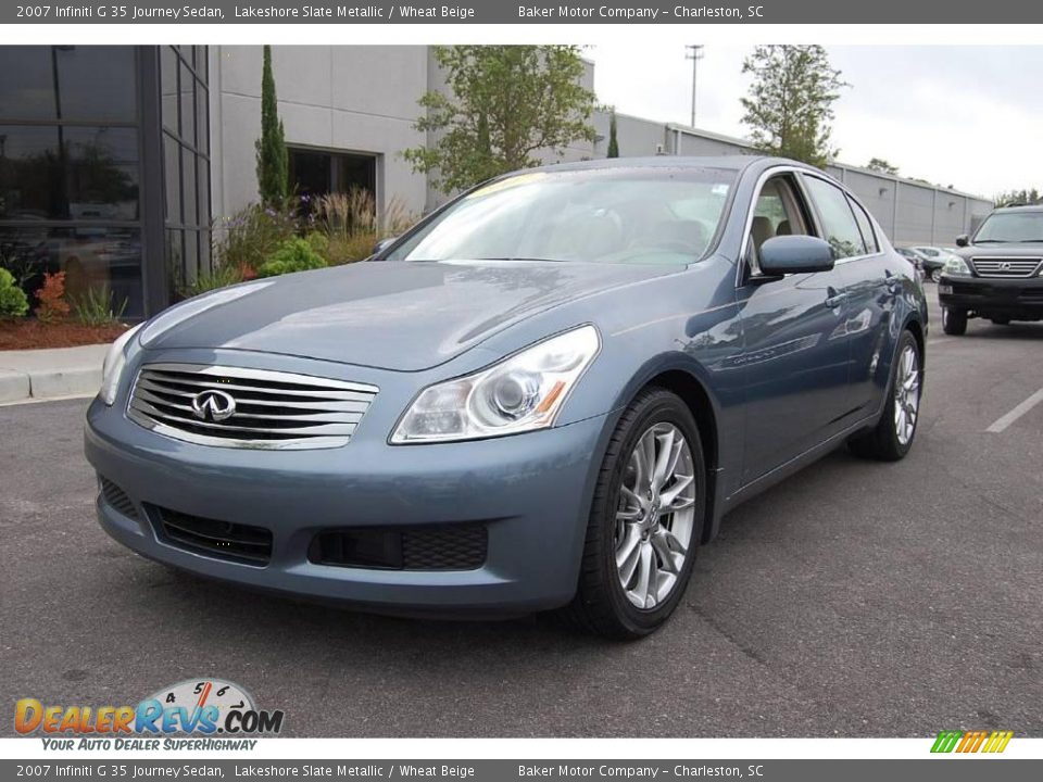 2007 Infiniti G 35 Journey Sedan Lakeshore Slate Metallic / Wheat Beige Photo #13