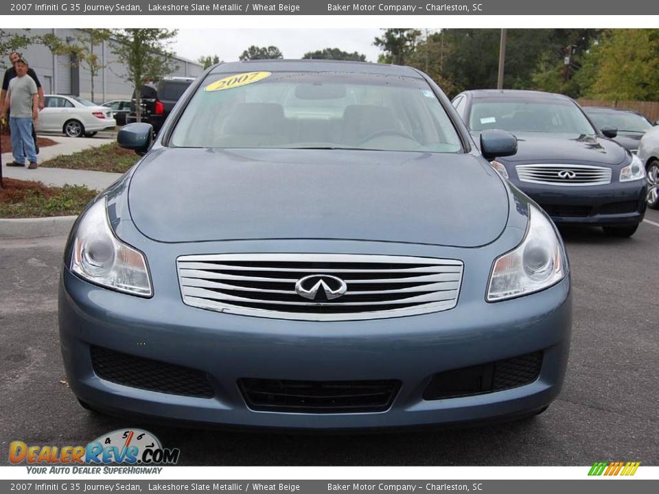 2007 Infiniti G 35 Journey Sedan Lakeshore Slate Metallic / Wheat Beige Photo #14