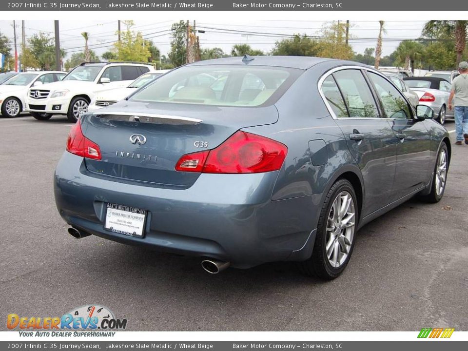 2007 Infiniti G 35 Journey Sedan Lakeshore Slate Metallic / Wheat Beige Photo #16