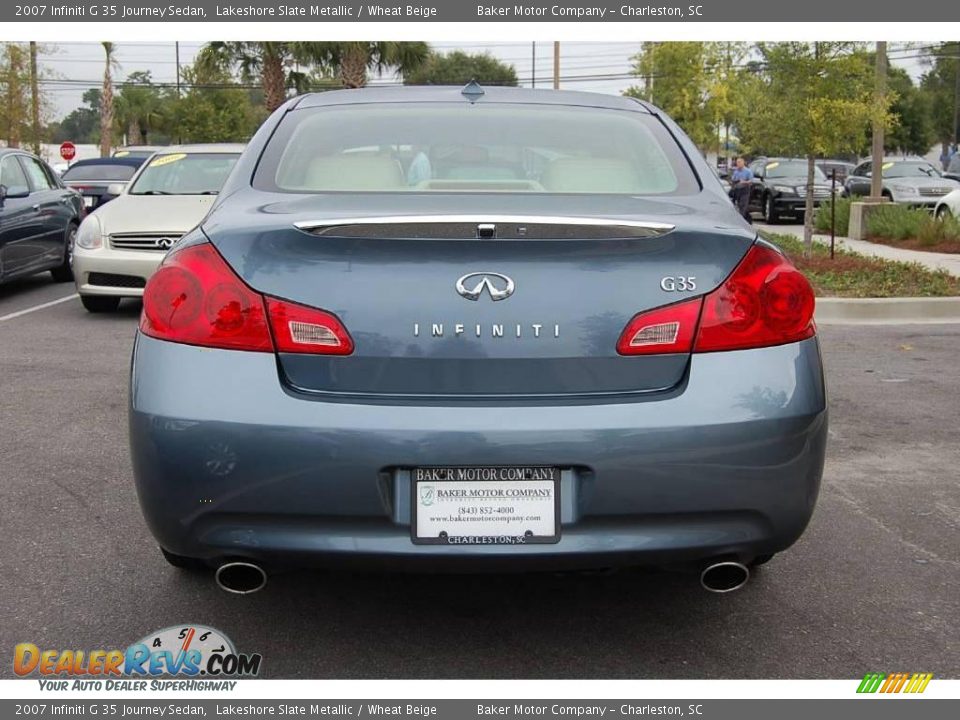 2007 Infiniti G 35 Journey Sedan Lakeshore Slate Metallic / Wheat Beige Photo #17