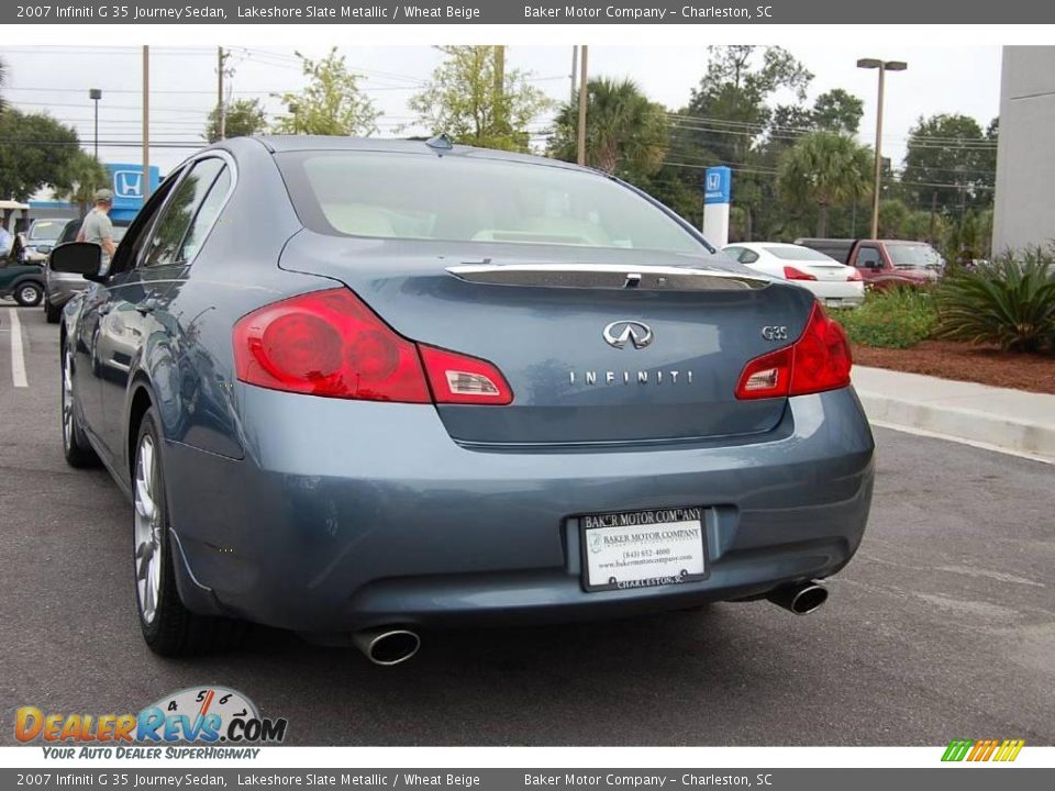 2007 Infiniti G 35 Journey Sedan Lakeshore Slate Metallic / Wheat Beige Photo #18