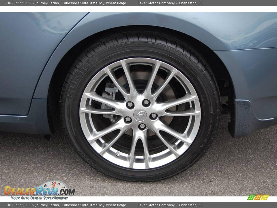 2007 Infiniti G 35 Journey Sedan Lakeshore Slate Metallic / Wheat Beige Photo #19