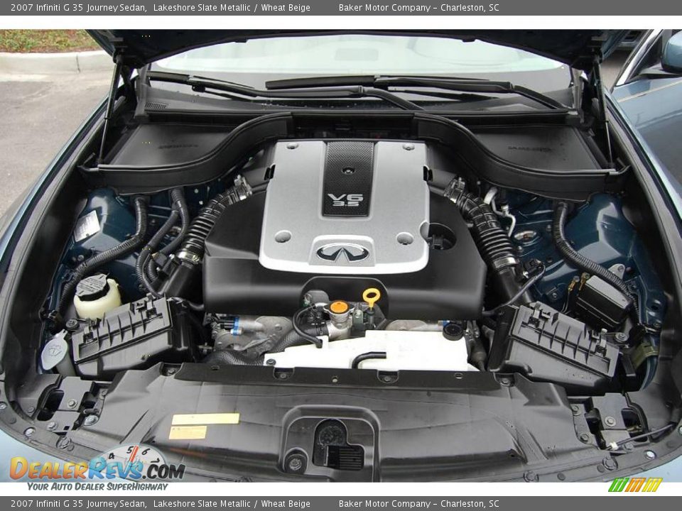 2007 Infiniti G 35 Journey Sedan Lakeshore Slate Metallic / Wheat Beige Photo #21
