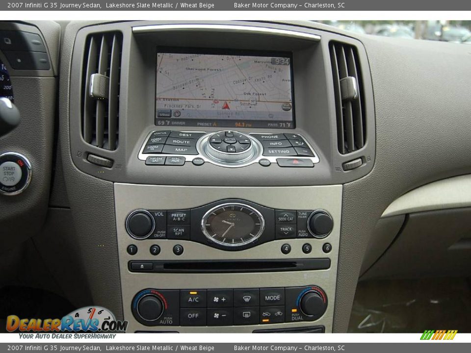 2007 Infiniti G 35 Journey Sedan Lakeshore Slate Metallic / Wheat Beige Photo #22