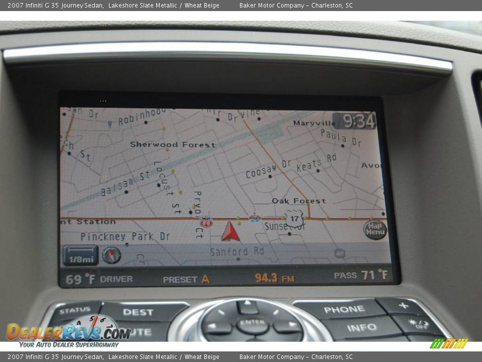 2007 Infiniti G 35 Journey Sedan Lakeshore Slate Metallic / Wheat Beige Photo #23