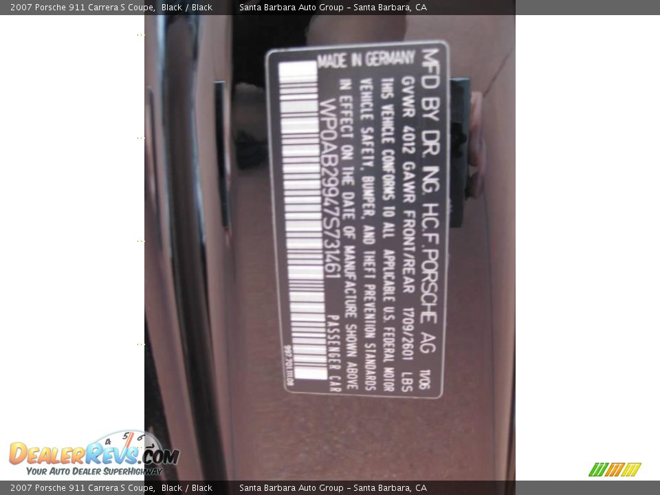 2007 Porsche 911 Carrera S Coupe Black / Black Photo #23