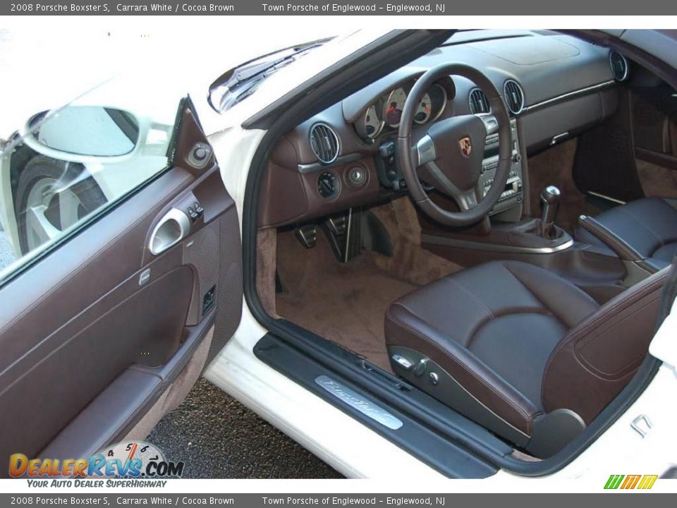 2008 Porsche Boxster S Carrara White / Cocoa Brown Photo #9