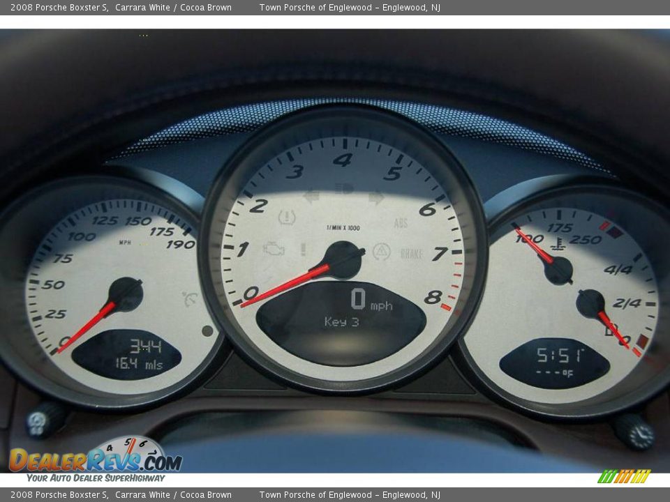 2008 Porsche Boxster S Carrara White / Cocoa Brown Photo #10