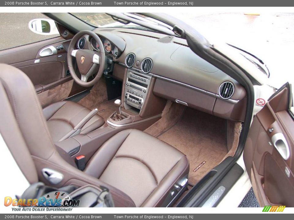 2008 Porsche Boxster S Carrara White / Cocoa Brown Photo #17