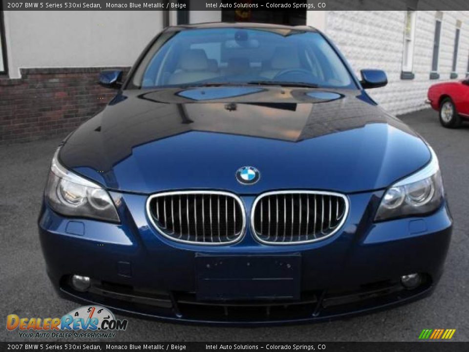2007 BMW 5 Series 530xi Sedan Monaco Blue Metallic / Beige Photo #1