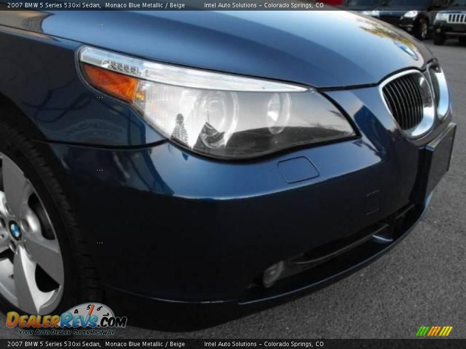 2007 BMW 5 Series 530xi Sedan Monaco Blue Metallic / Beige Photo #4