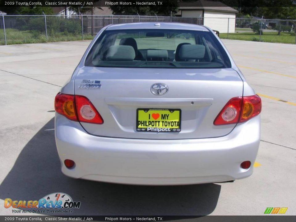 2009 Toyota Corolla Classic Silver Metallic / Ash Photo #4