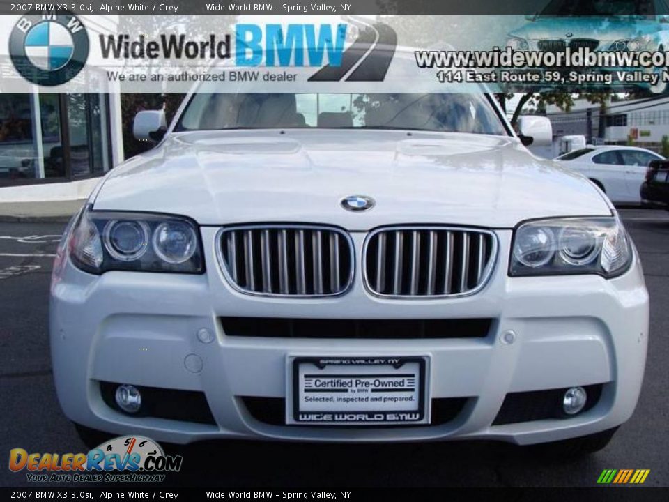 2007 BMW X3 3.0si Alpine White / Grey Photo #2