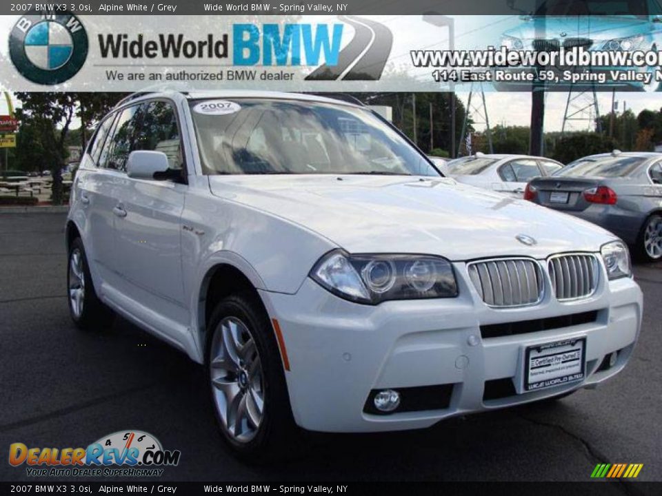 2007 BMW X3 3.0si Alpine White / Grey Photo #3