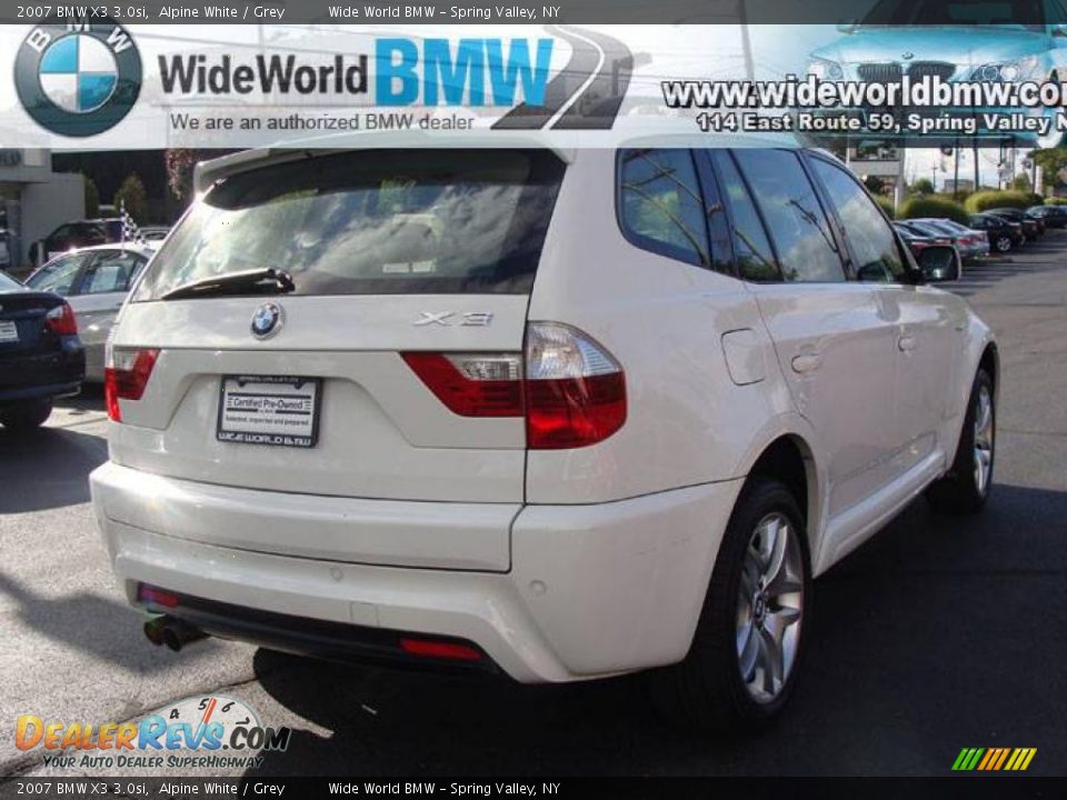 2007 BMW X3 3.0si Alpine White / Grey Photo #4