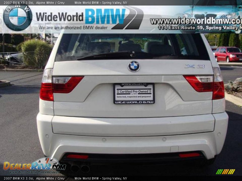 2007 BMW X3 3.0si Alpine White / Grey Photo #5