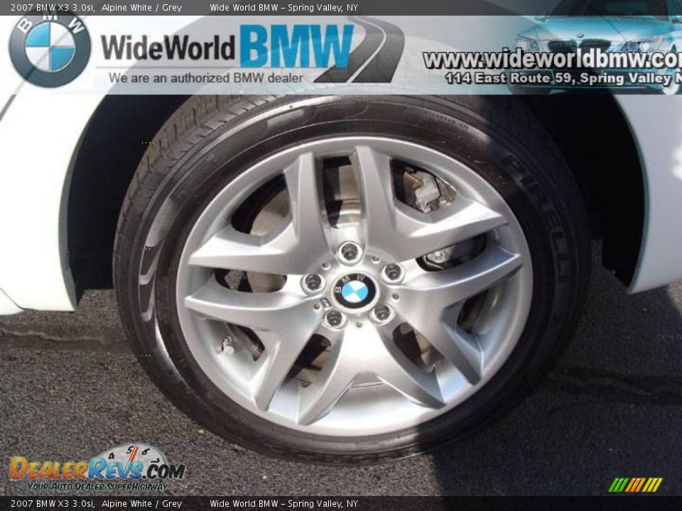 2007 BMW X3 3.0si Alpine White / Grey Photo #6