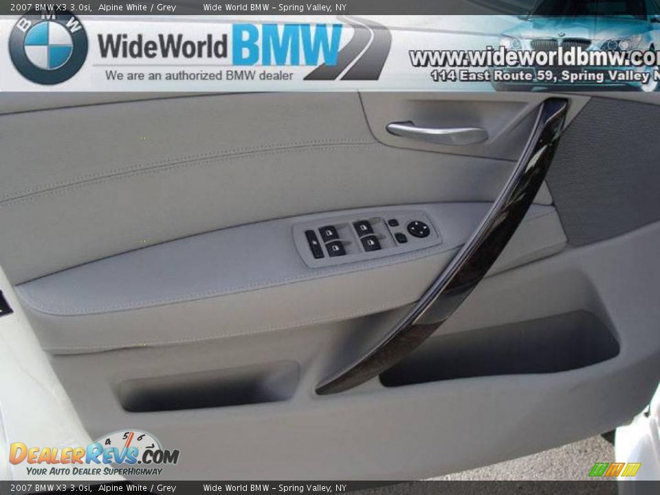 2007 BMW X3 3.0si Alpine White / Grey Photo #7
