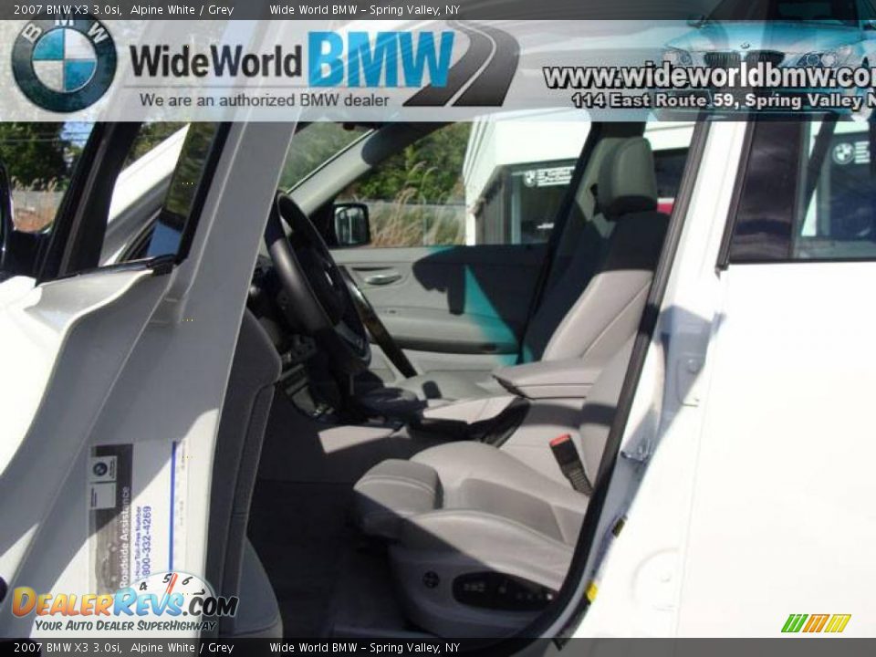2007 BMW X3 3.0si Alpine White / Grey Photo #8