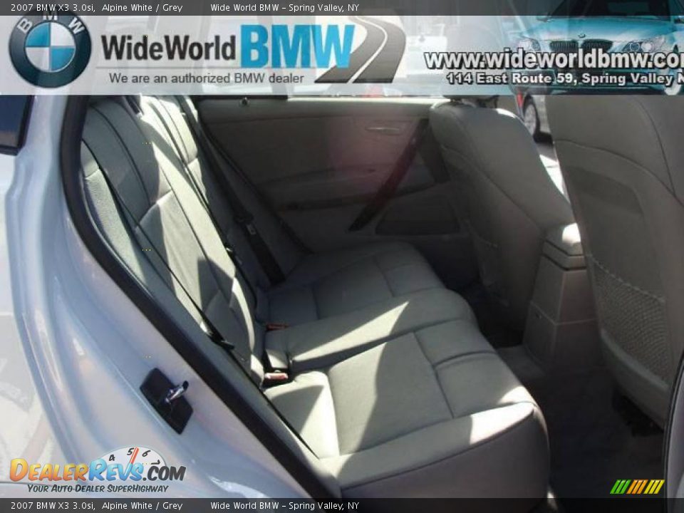 2007 BMW X3 3.0si Alpine White / Grey Photo #10