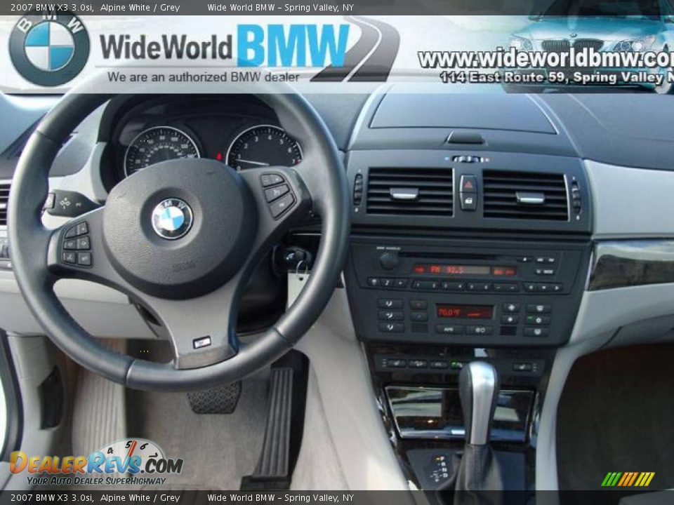 2007 BMW X3 3.0si Alpine White / Grey Photo #11