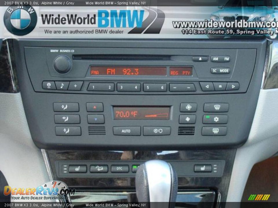 2007 BMW X3 3.0si Alpine White / Grey Photo #12