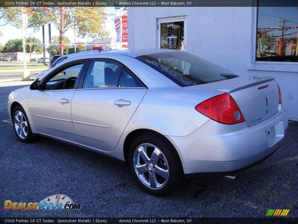 2009 Pontiac G6 GT Sedan Quicksilver Metallic / Ebony Photo #4