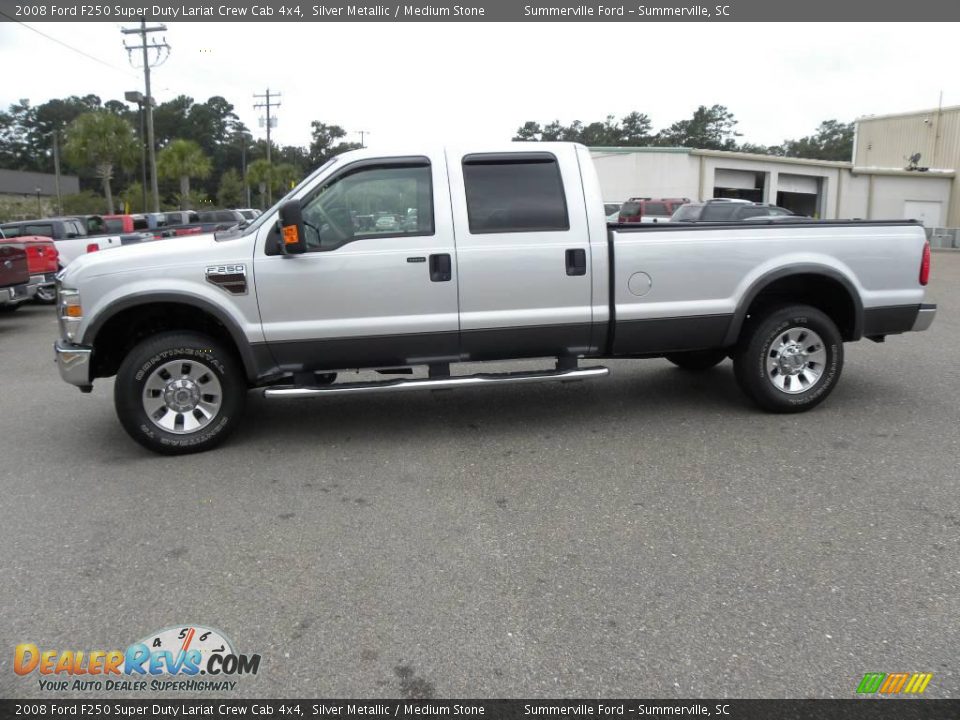 2008 Ford F250 Super Duty Lariat Crew Cab 4x4 Silver Metallic / Medium Stone Photo #2