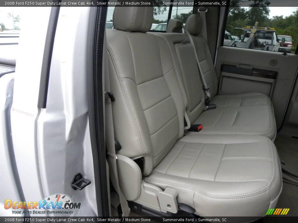 2008 Ford F250 Super Duty Lariat Crew Cab 4x4 Silver Metallic / Medium Stone Photo #10