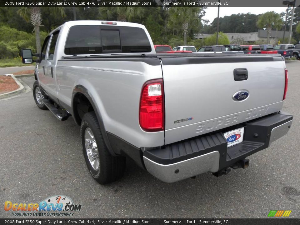 2008 Ford F250 Super Duty Lariat Crew Cab 4x4 Silver Metallic / Medium Stone Photo #16