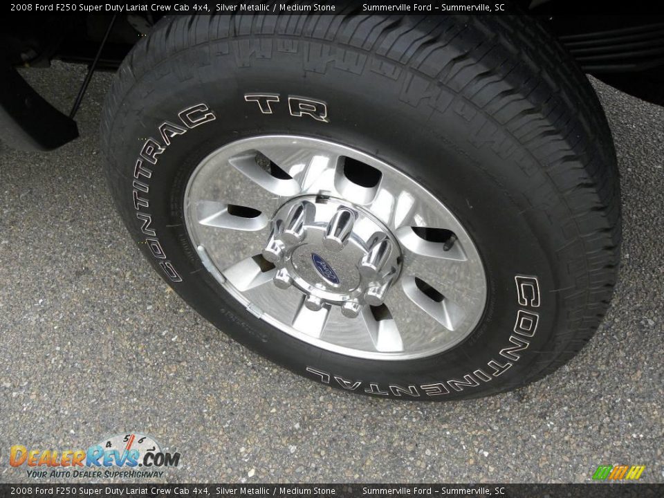 2008 Ford F250 Super Duty Lariat Crew Cab 4x4 Silver Metallic / Medium Stone Photo #17