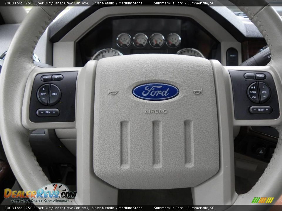 2008 Ford F250 Super Duty Lariat Crew Cab 4x4 Silver Metallic / Medium Stone Photo #22