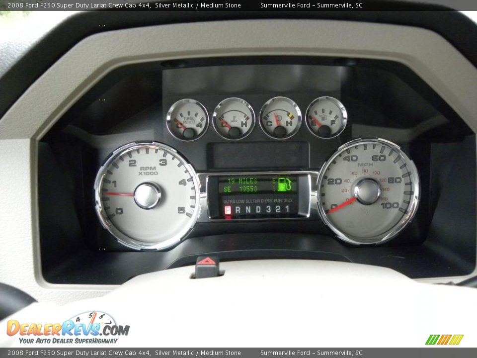 2008 Ford F250 Super Duty Lariat Crew Cab 4x4 Silver Metallic / Medium Stone Photo #23