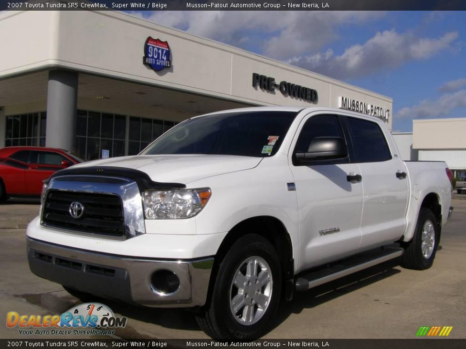 2007 Toyota Tundra SR5 CrewMax Super White / Beige Photo #1