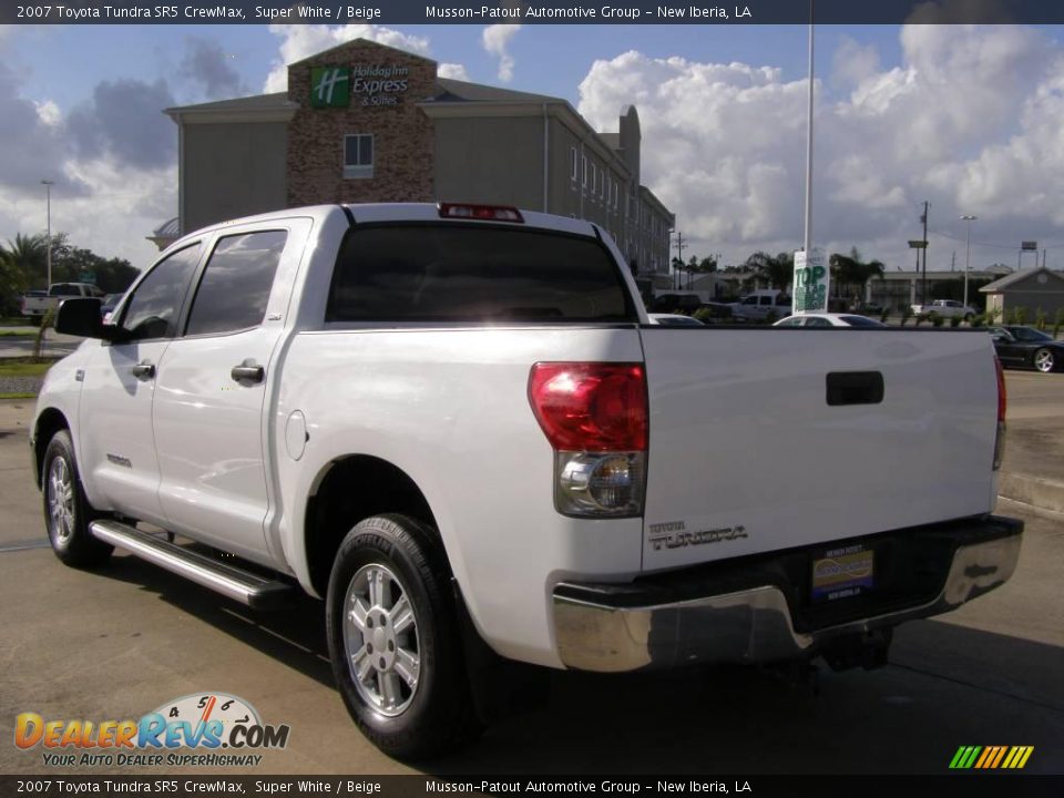 2007 Toyota Tundra SR5 CrewMax Super White / Beige Photo #3
