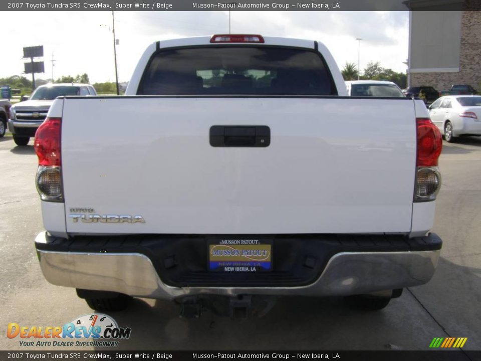 2007 Toyota Tundra SR5 CrewMax Super White / Beige Photo #4