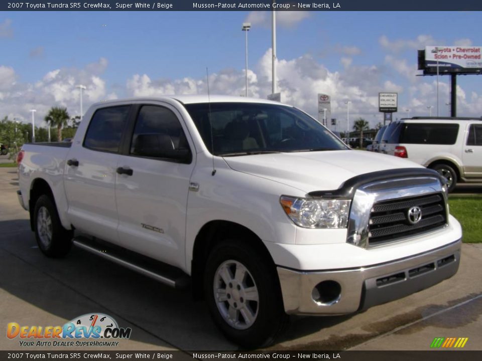 2007 Toyota Tundra SR5 CrewMax Super White / Beige Photo #6