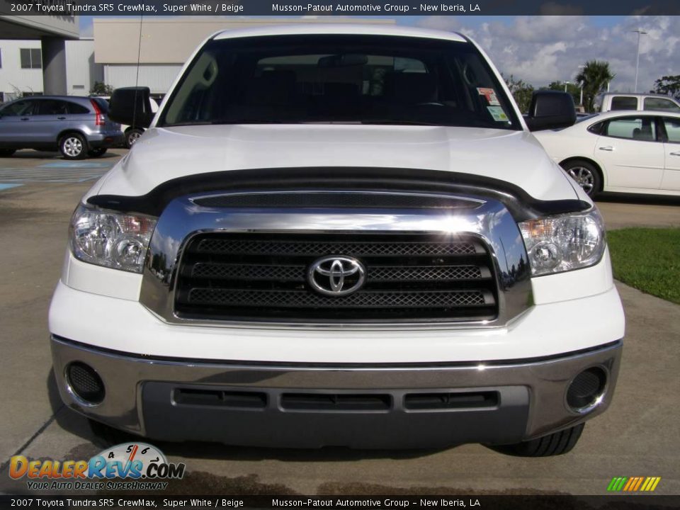 2007 Toyota Tundra SR5 CrewMax Super White / Beige Photo #7