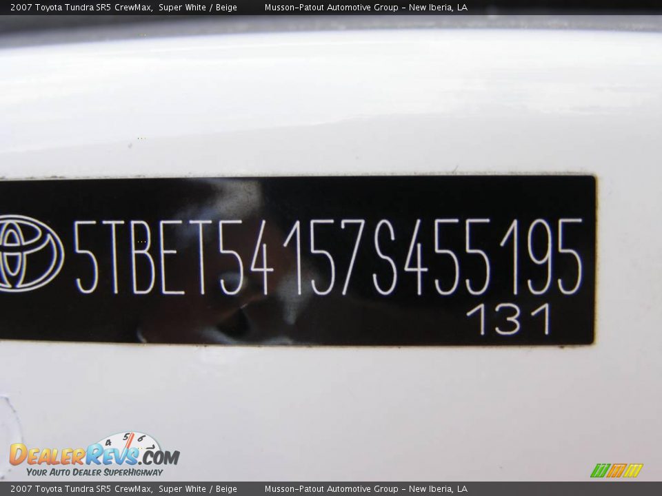 2007 Toyota Tundra SR5 CrewMax Super White / Beige Photo #12