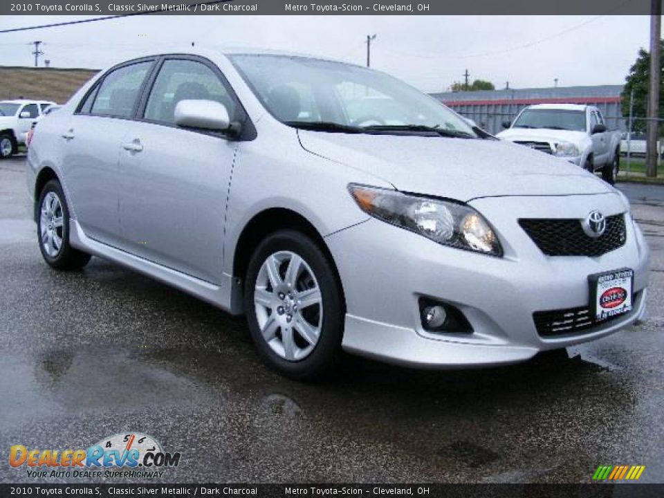 2010 Toyota Corolla S Classic Silver Metallic / Dark Charcoal Photo #1