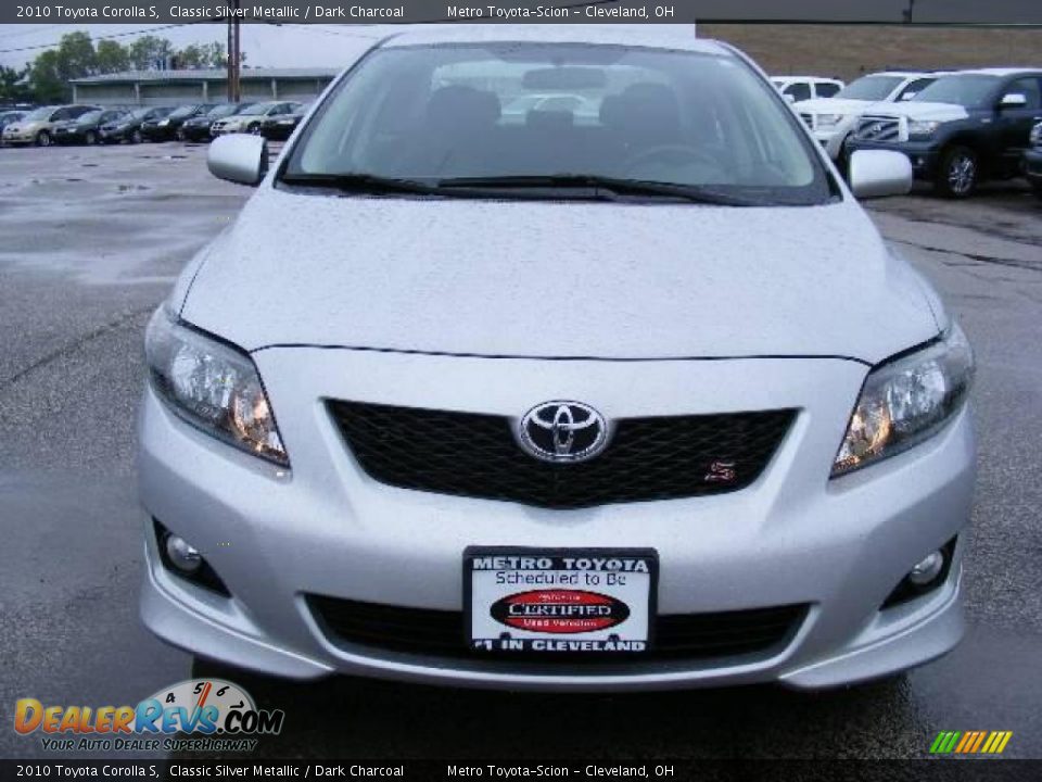 2010 Toyota Corolla S Classic Silver Metallic / Dark Charcoal Photo #8