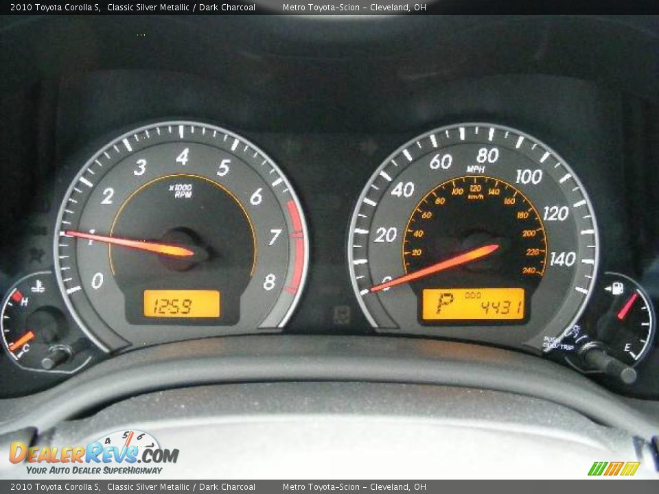 2010 Toyota Corolla S Classic Silver Metallic / Dark Charcoal Photo #16