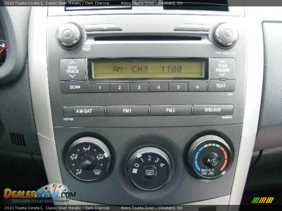 2010 Toyota Corolla S Classic Silver Metallic / Dark Charcoal Photo #18