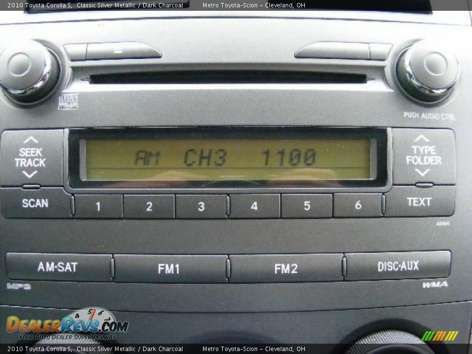 2010 Toyota Corolla S Classic Silver Metallic / Dark Charcoal Photo #19