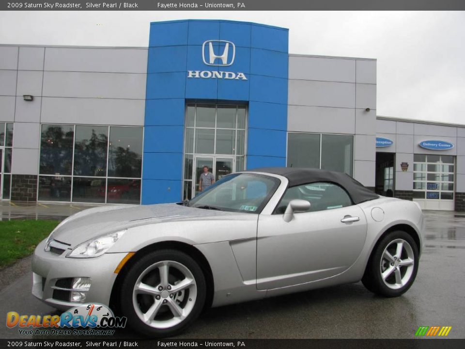 2009 Saturn Sky Roadster Silver Pearl / Black Photo #1